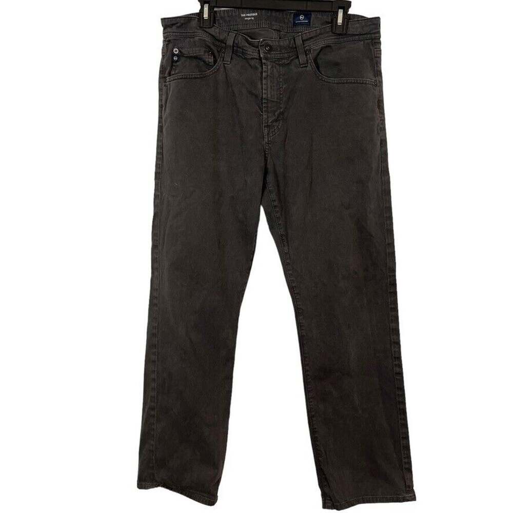 AG Adriano Goldschmied Mens The Protege Straight Leg Gray Stretch Pants 34x34
